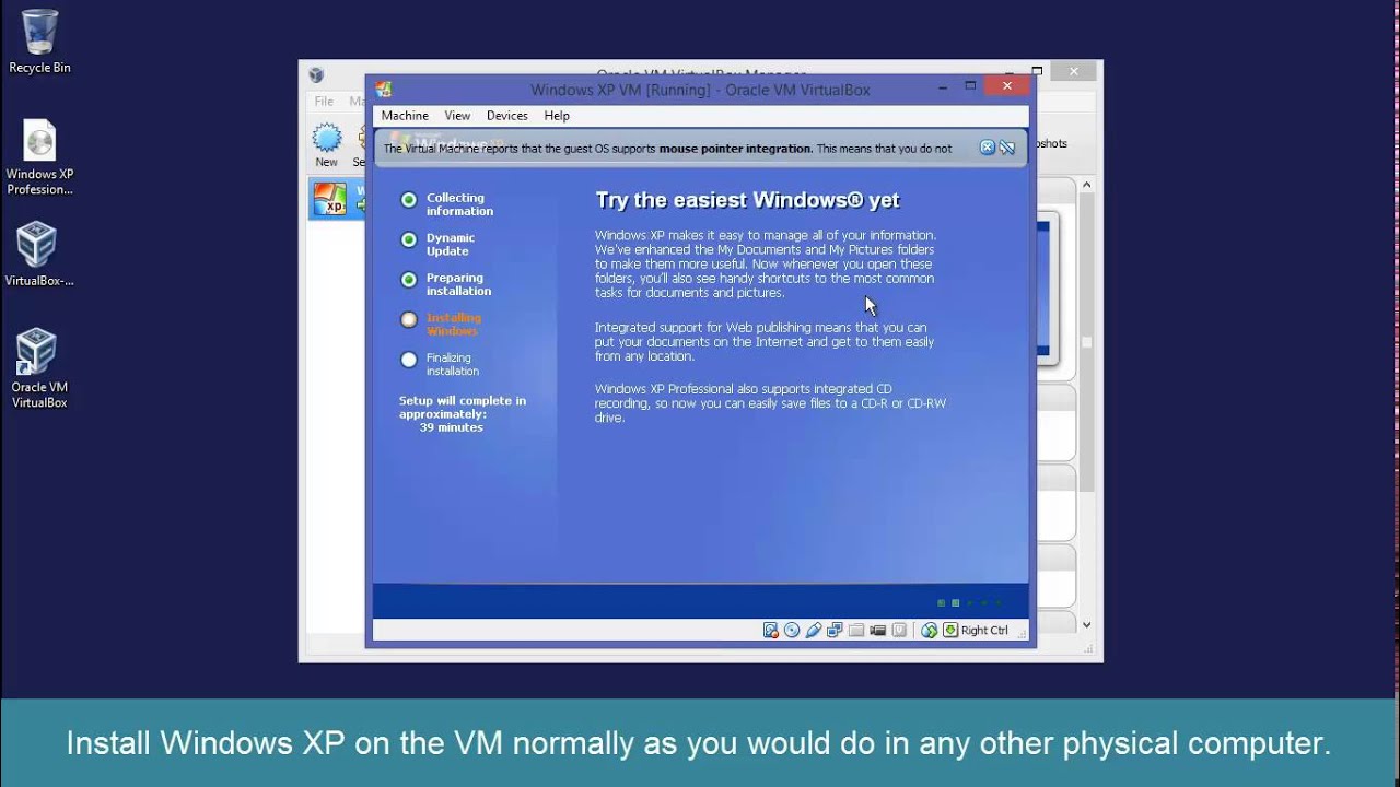 virtualbox windows xp